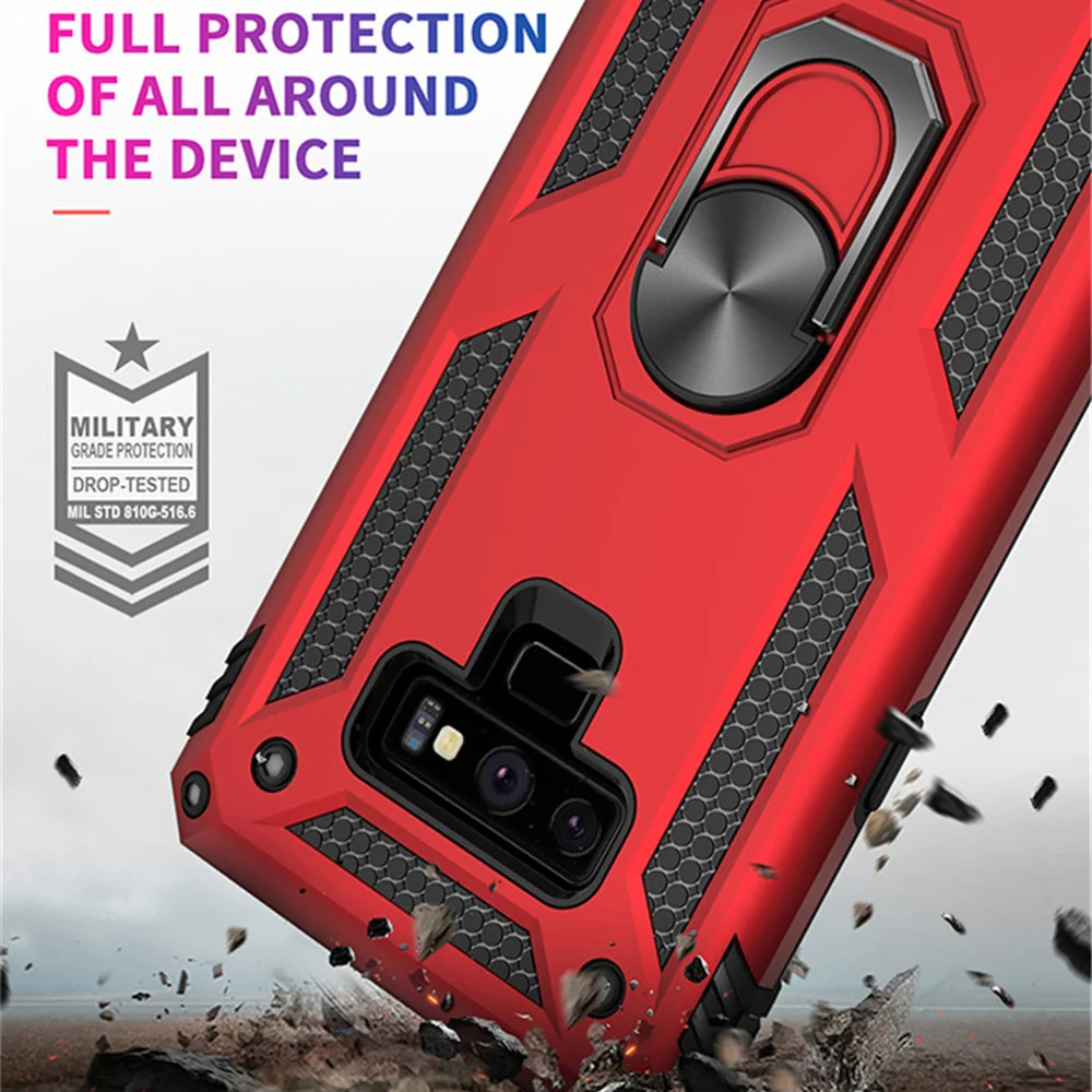 

For Samsung Note 9 Case For Samsung Galaxy S9 S20 Ultra S8 S10 Plus Note 9 8 A51 A71 Note8 9 S9Plus A50 A70 Shockproof Ring Capa