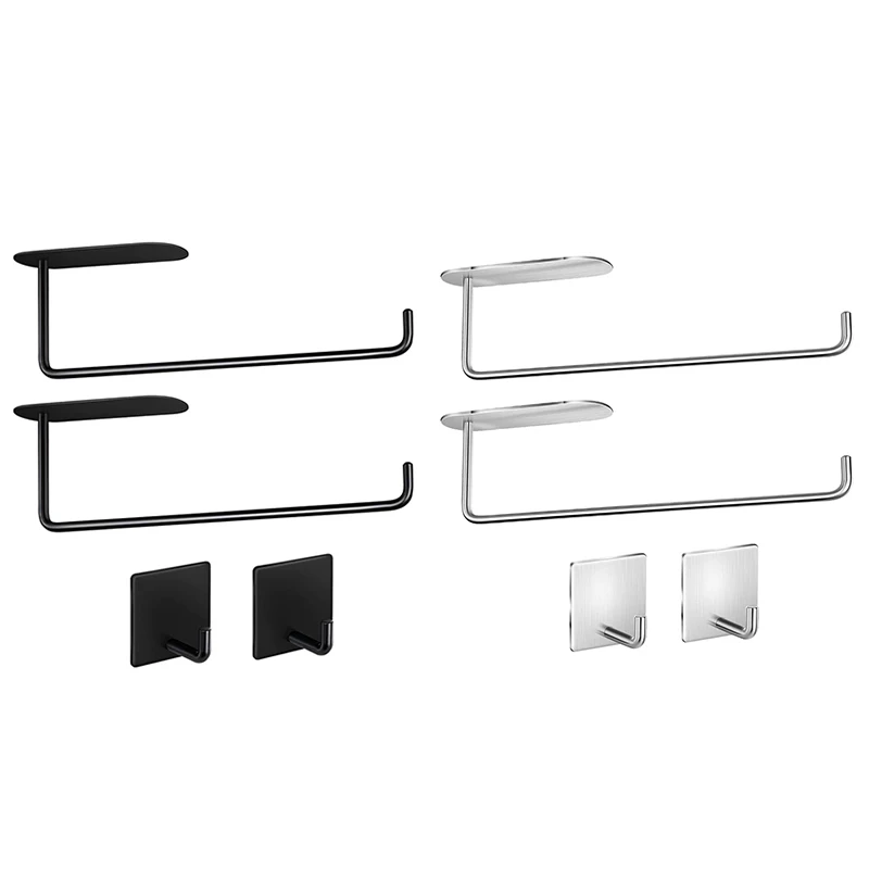 

Paper Towel Holder - Self Adhesive Paper Towel Holder Under Cabinet Mount for Kitchen Bathroom Large Roll Paper