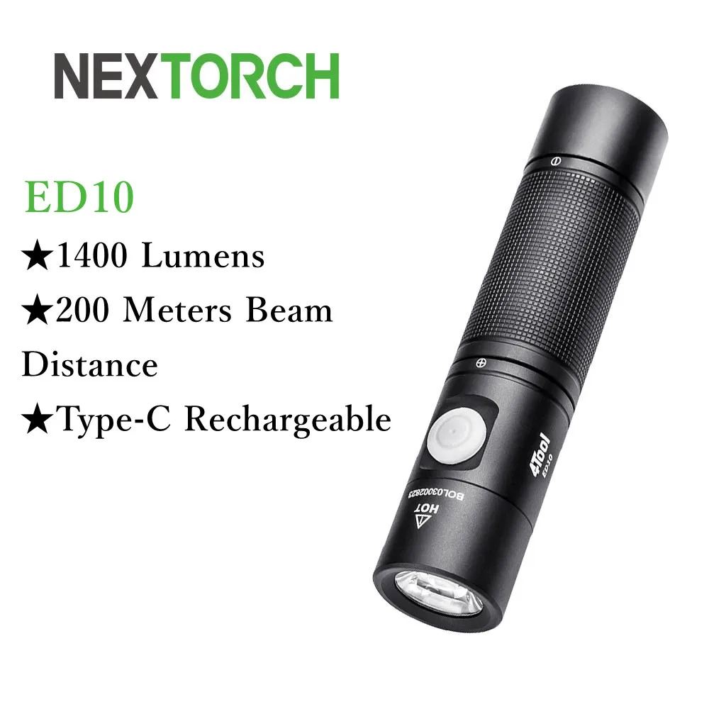  Nextorch 4Tool EDC Flashlight 1400 Lumens Ultrabright 18650 Battery Type C Rechargeable LED Flashlight for Outdoor Camping 