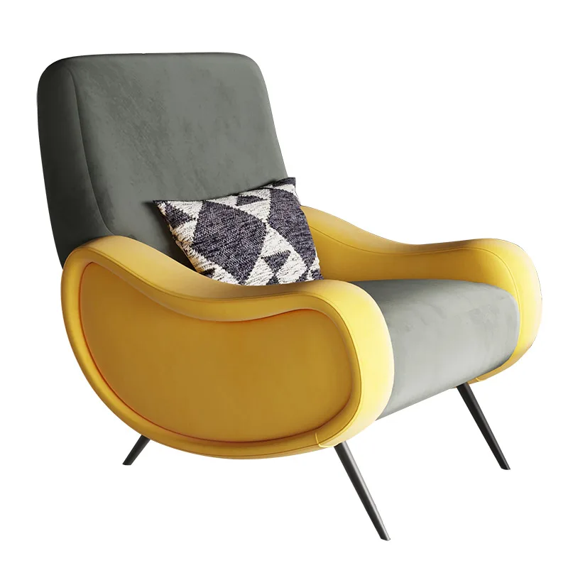 

YY Italian Minimalist Light Luxury Single Sofa Living Room Simple Couch