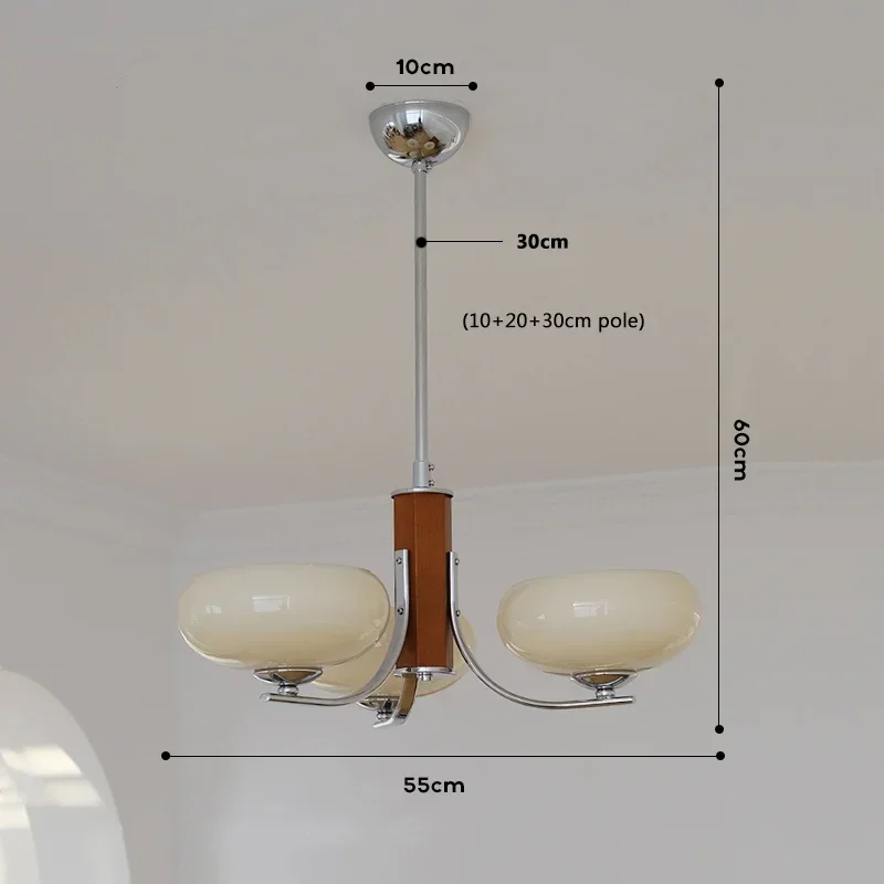 Winfordo французская ретро люстра из стекла и дерева
