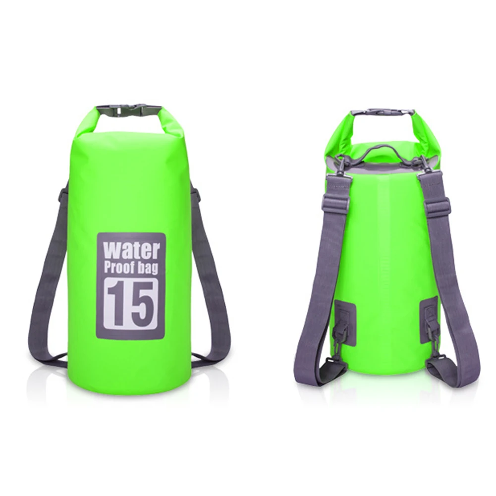 

15/30L Outdoor Camping PVC Waterproof Dry Backpack Water Floating Bag Roll Top Sack for Kayaking Rafting Boating River Trekking