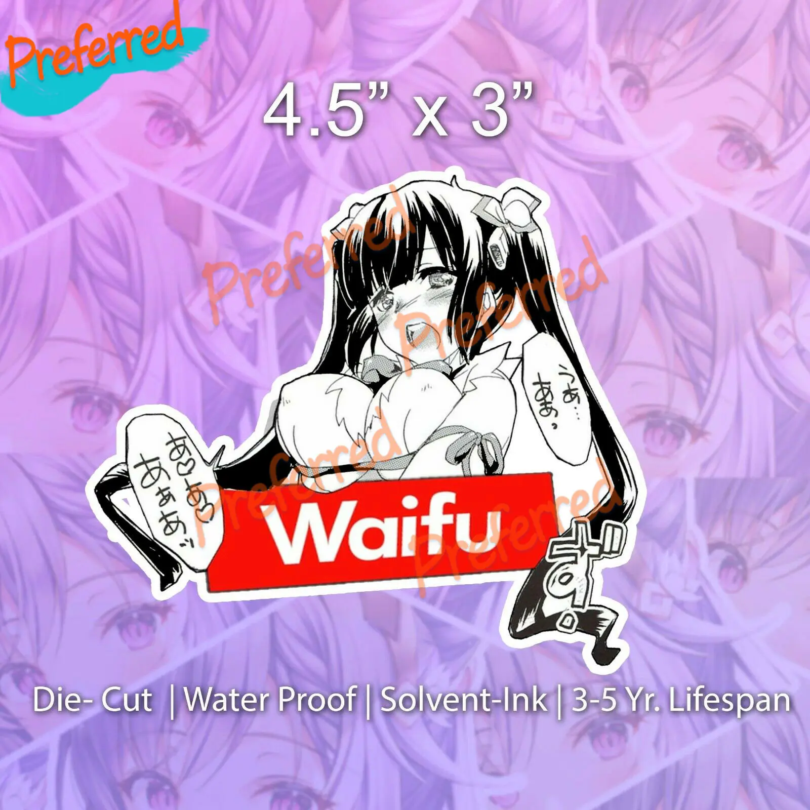 Hestia Lewd Waifu Ecchi Ahegao аниме Автомобильная наклейка, Автомобильное Зеркало, багажник, передняя фара, окно, мотоцикл, искусственная кожа