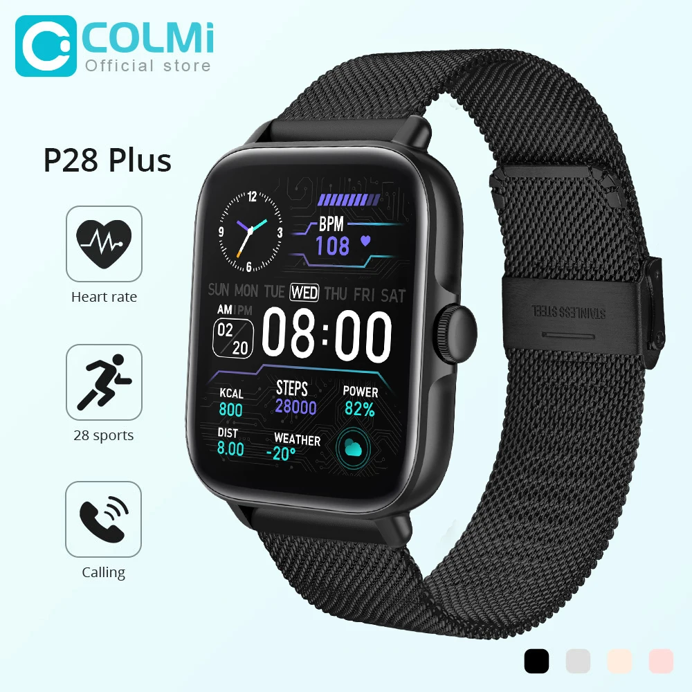 Смарт-часы COLMI 2022 P28 Plus для мужчин Bluetooth водостойкие IP67 |
