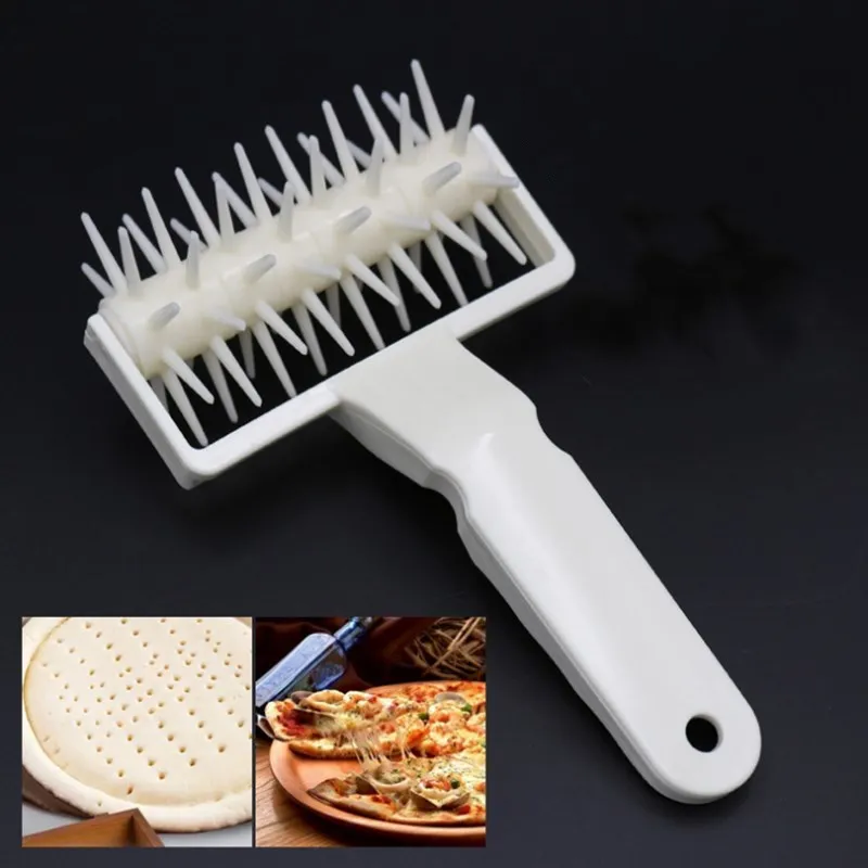 

Professional Pizza Dough Tool Stainless Steel Dough Docker Roller Spike for Homemade Baking Cake crackers Pie Hole Maker