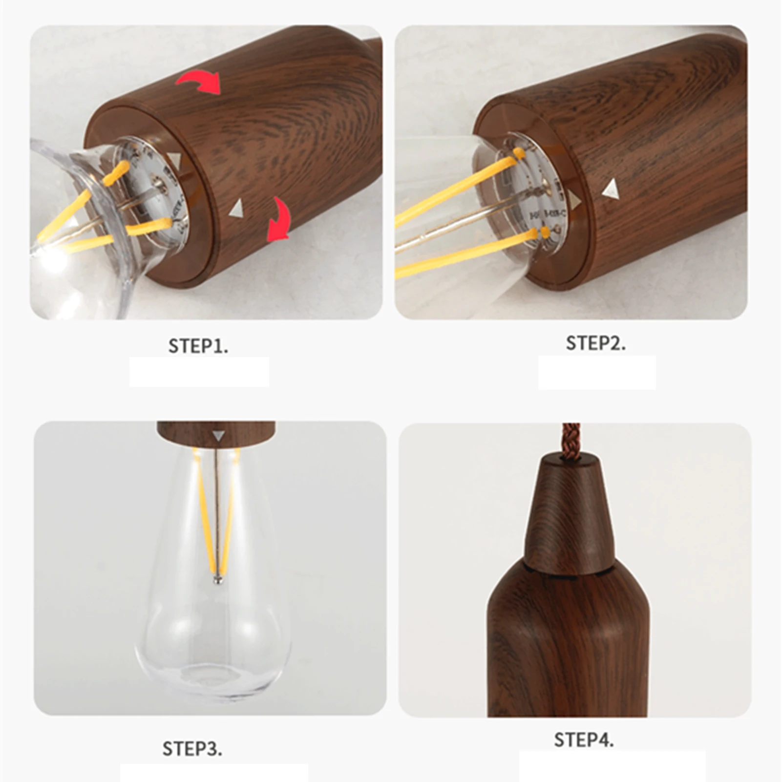 

Camp Light Bulb Waterproof Outdoor Tent Bulbs Retro Pull Rope Lamps Waterproof Camping Light Holiday Light Decor
