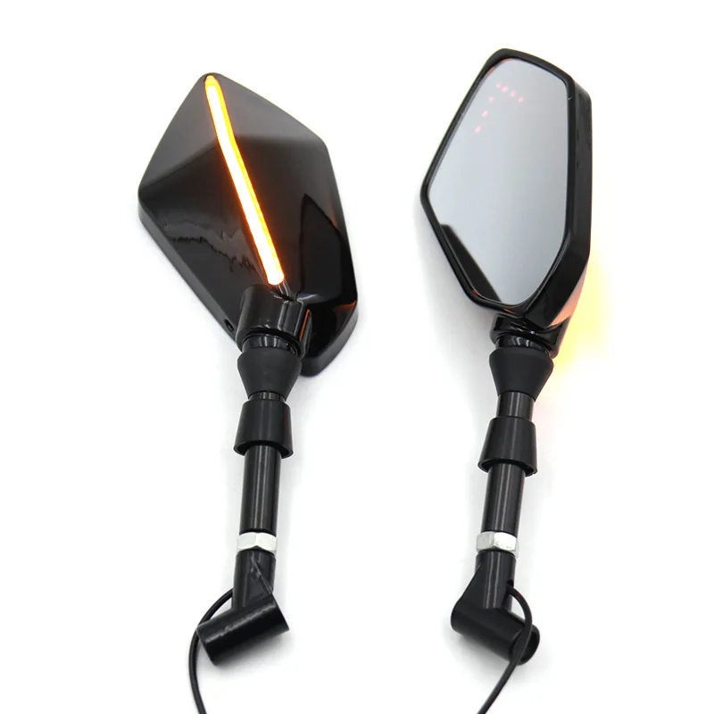 

Мотоциклетные аксессуары, зеркало заднего вида со светодиодной подсветкой поворота 8 10 мм, универсальное Зеркало для Yamaha MT07 MT 09 10 125 FZ6 BMW F800R