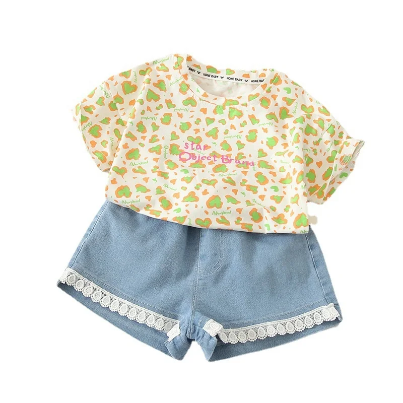 

New Summer Baby Clothes Suits Children Girls Cute Fashion T-Shirt Shorts 2Pcs/Sets Toddler Casual Cotton Costume Kids Tracksuits