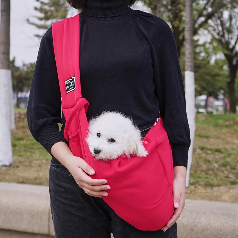 Factory Wholesale Portable Soft Pet Carrier Sling Puppy Carry Bag Kitten Carrier Sling Comfort Bag Chest Backpack
