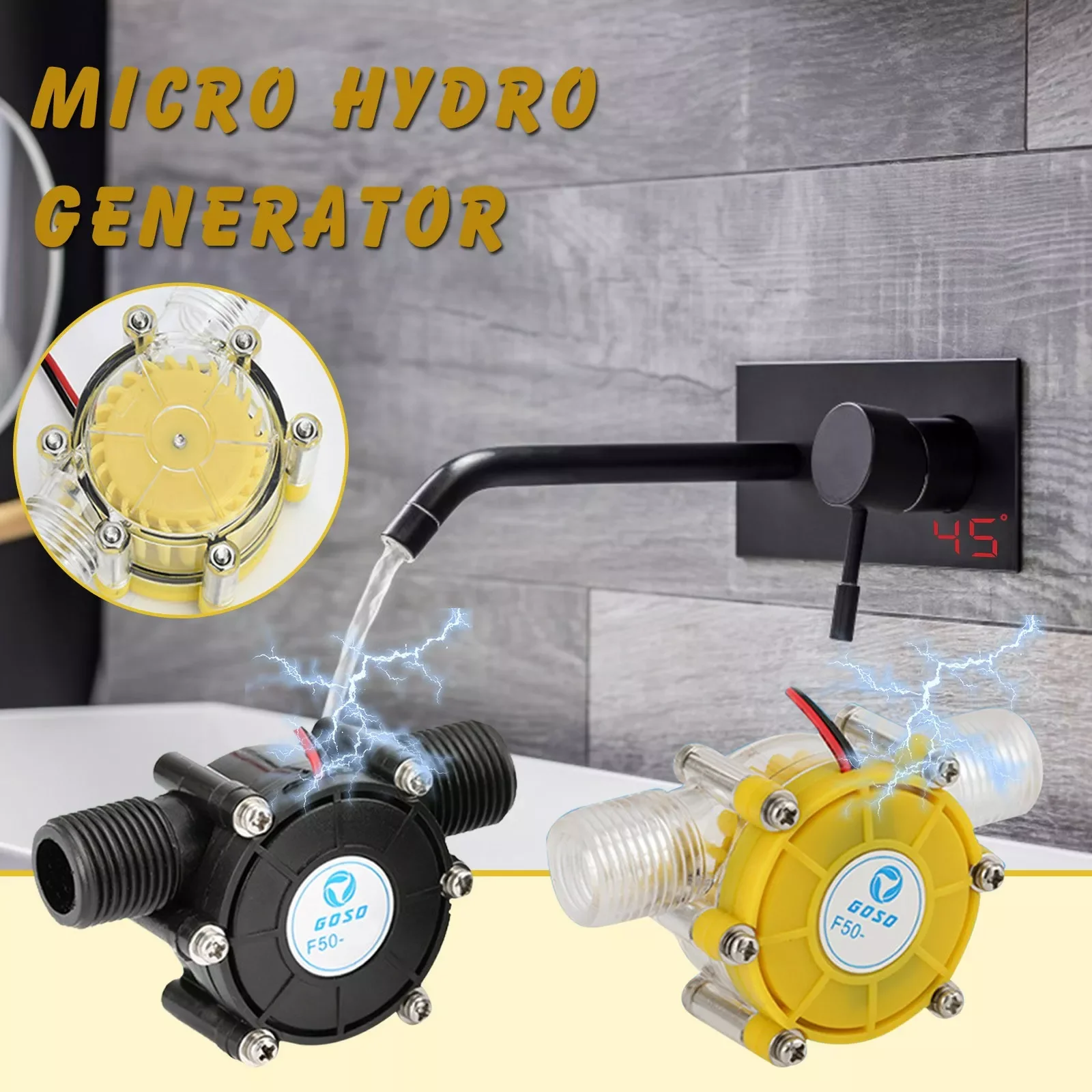 

Micro-hydro Generator 5v Water Flow Turbine Hydroelectric Power Energy Generators Water Turbinen Generator#g35