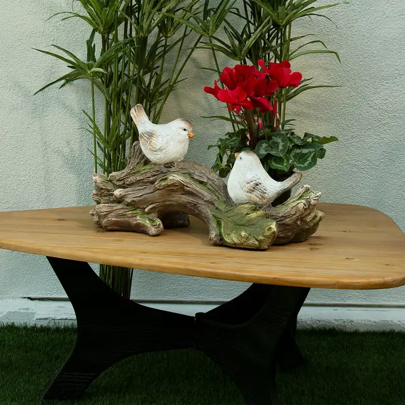 

x 8" x 11" Polystone Birds on Branch Statue