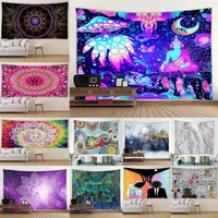 mandala sun face mountain divination boho hippie tapestry polyester fabric home decor tapestry tapestry sofa blanket