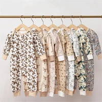 new born baby girl jumpsuits 2022 spring floral print rompers playsuits autumn cotton long sleeve kids clothes boys costumes