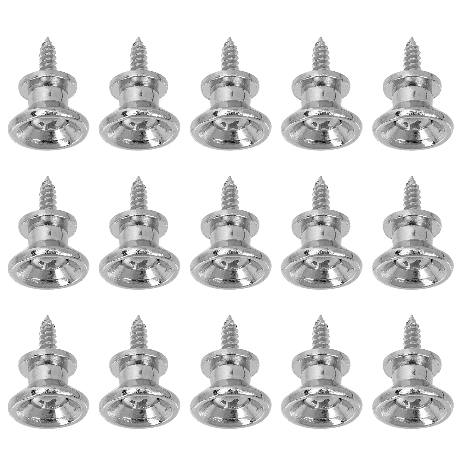 15 Pcs Electric Guitar Strap Retainers Metal Belt Locks Buttons Screw Holder Safety Accessories Acoustic