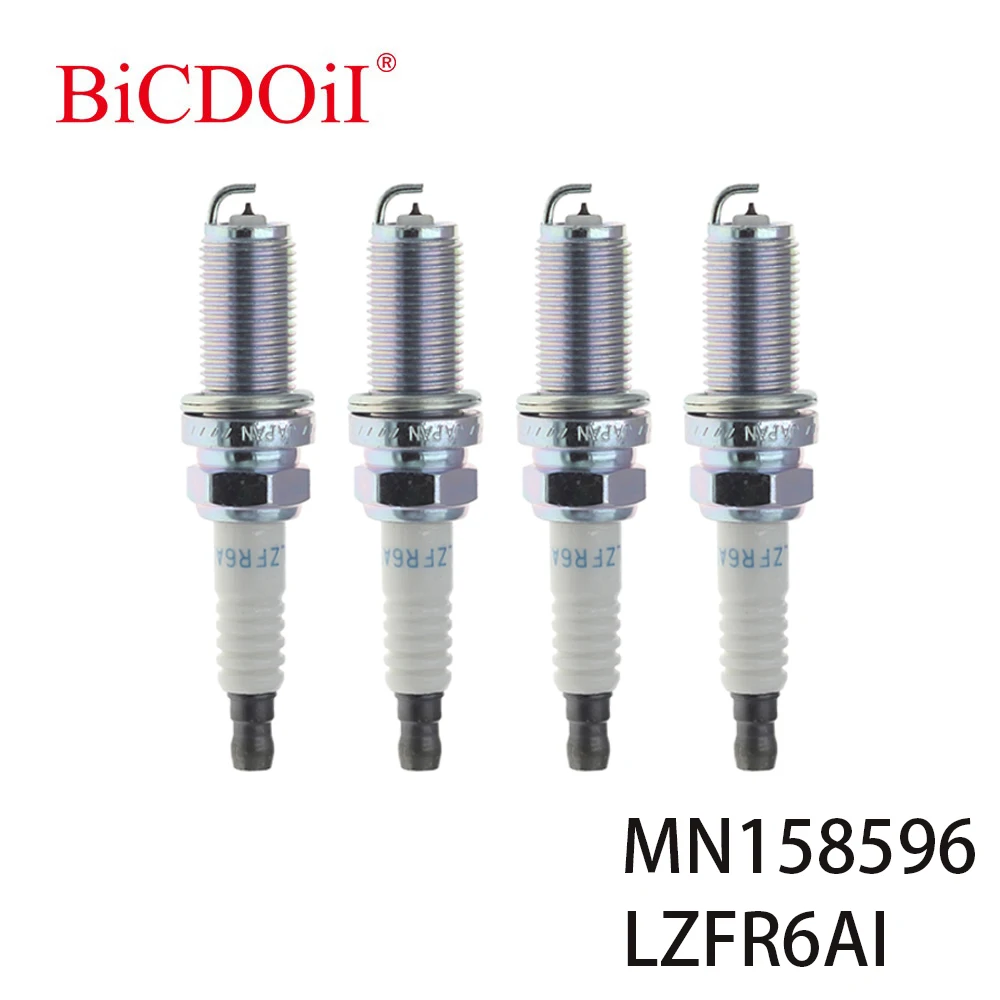 

4Pcs/6Pcs MN158596 LZFR6AI 3656 Iridium Spark Plug For Mitsubishi Lancer Outlander 2004-2006 Galant 04-12 Eclipse 06-12 2.4L
