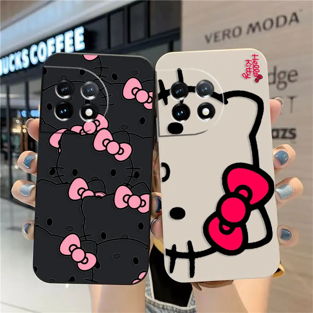 

Case For Oneplus 11 10 9 9R 9RT 8 8T 7 7T ACE 2V NORD CE 2 Lite Pro Case Cover Funda Cqoue Shell Capa Anime H-Hello K-Kitty Cat
