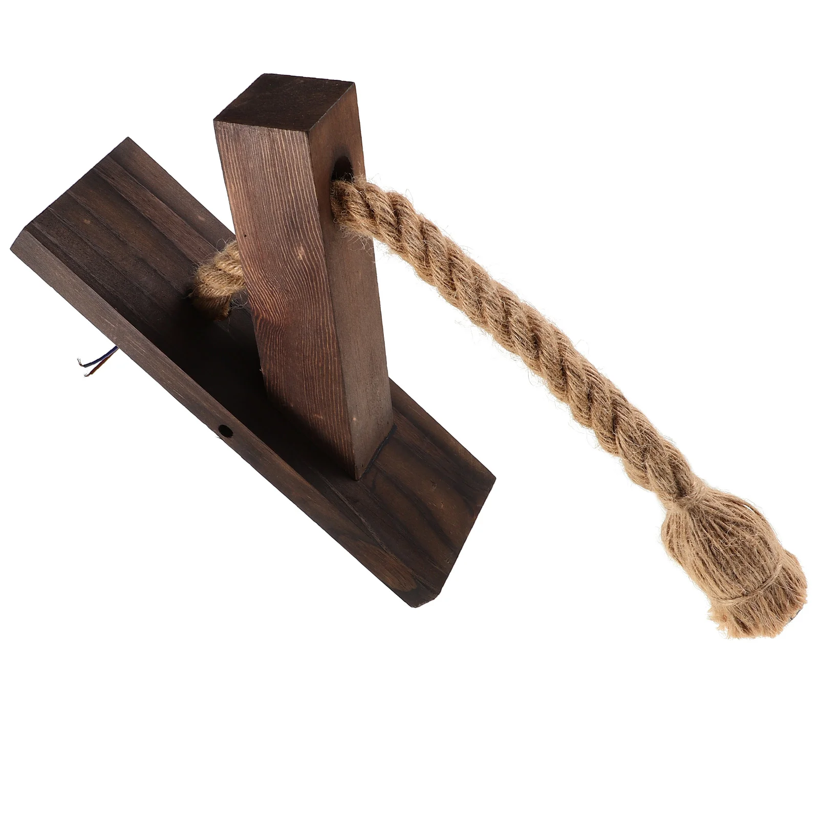 

Wood Wall Lamp With Rope European Wall Light Retro Wall Light without Bulb