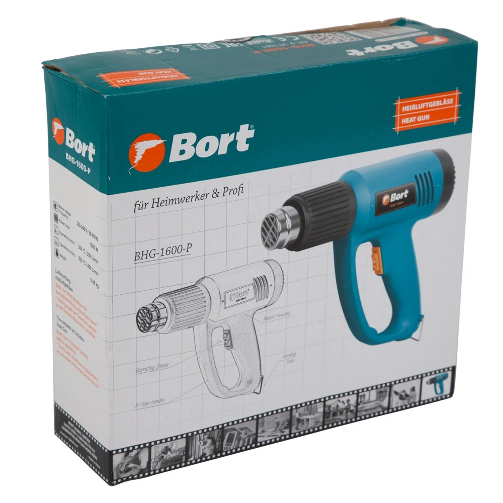 Фен технический BORT BHG-1600-P 91271051 1500W |