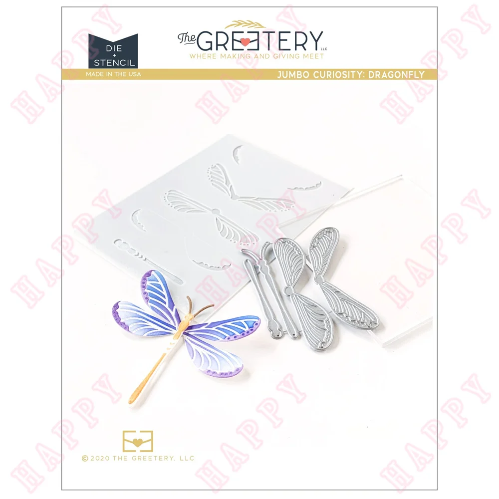 

2022 New Dragonfly Metal Cutting Dies And Stencils Scrapbook Diary Diy Envelope Paper Craft Decoration Template Greet Card Mould