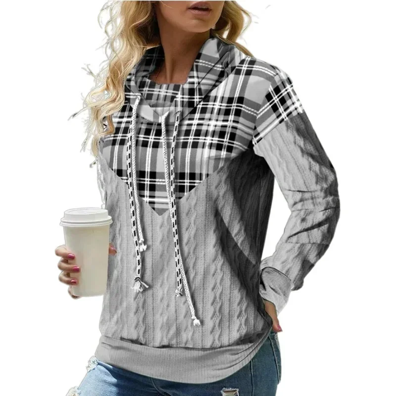 

Осенне-зимняя коллекция 2023 года, повседневная разноцветная Женская толстовка, черная куртка