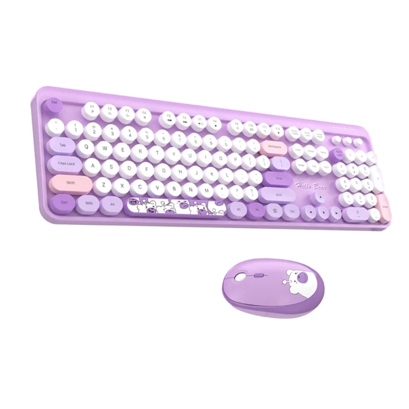 Набор клавиатуры и мыши Hello Bear беспроводной 2 4G милый игровой набор для ПК