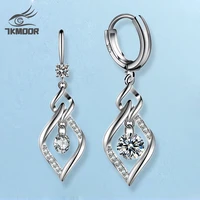 drop shiping earrings wholesale 925 silver needle earrings white pink blue crystal earring for women trendy silver jewelry new