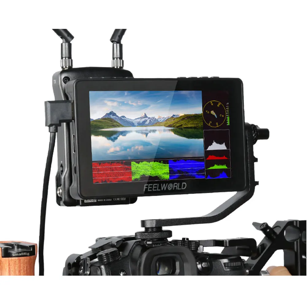 FEELWORLD F5 Pro V4 6 Inch Touch Screen DSLR Camera Field Monitor with 3D LUT 1920x1080 4K HDMI F970 External Kit Install - купить по