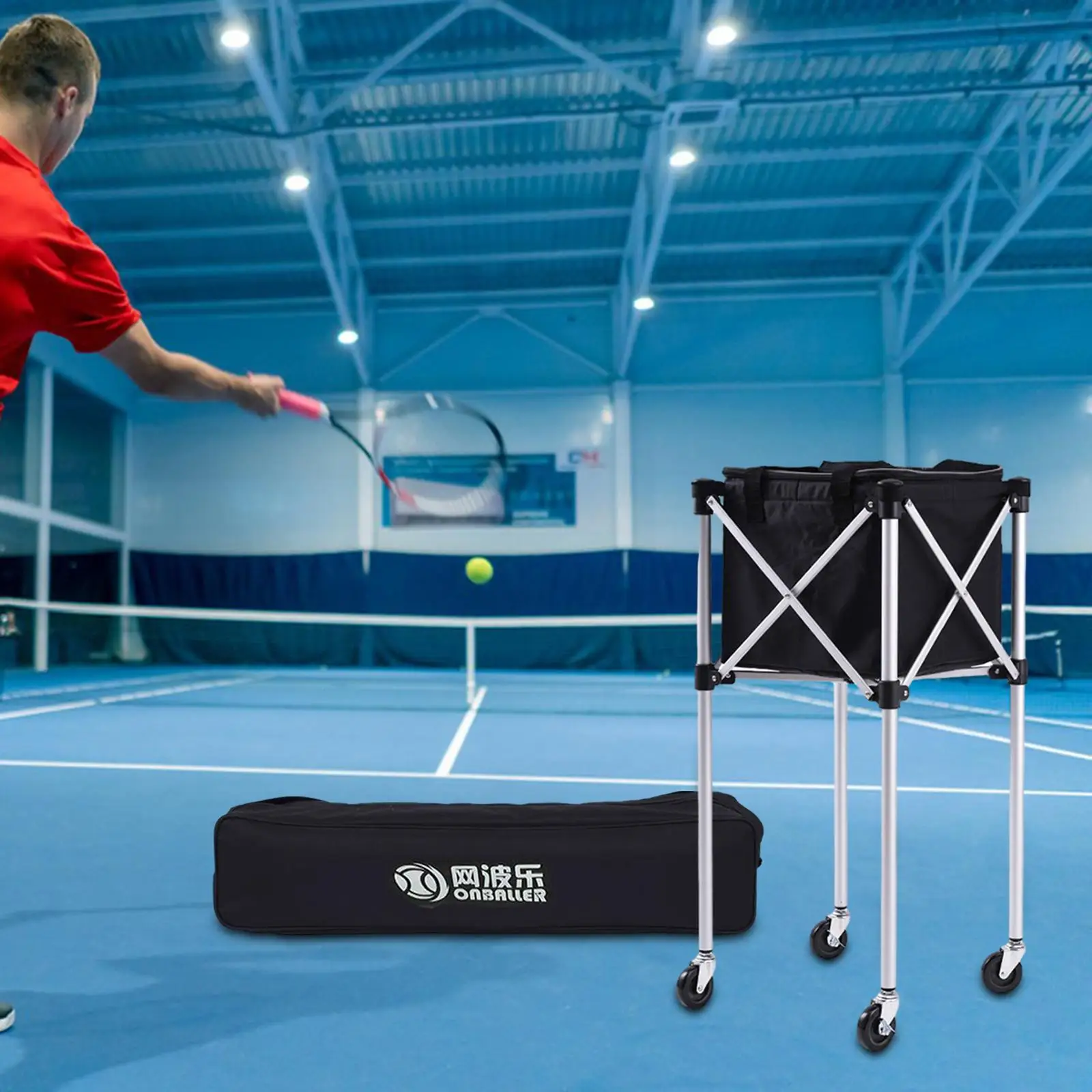 Тележка для теннисных мячей Спортивная обучающая тележка с роликами из