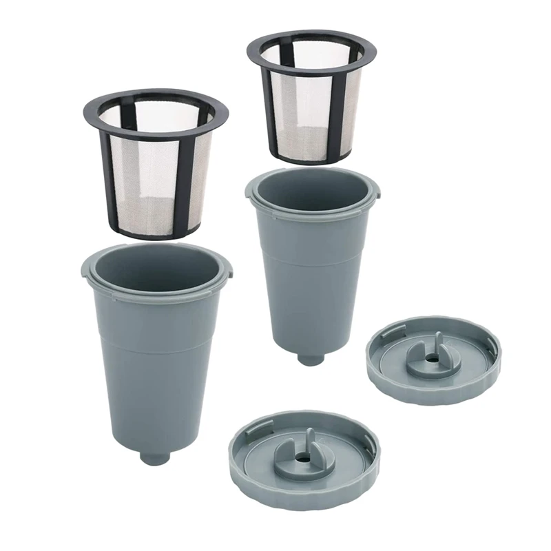 

2 Sets Reusable Capsules Pods Coffee Filters Replacement Compatiable for 1.0 Brewers Universal Fit B30 B40 B50 B60 B70