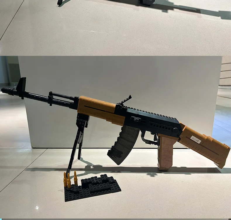 Военный револьвер Φ MP7 SVD винтовка MP5 M870 Пистолет Блок DIY строительный кирпич
