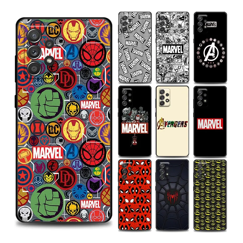 

Marvel Logo Samsung Case for A01 A02 S A03s A11 A12 A21s A32 5G A41 A72 5G A52s 5G A91 Soft Silicone