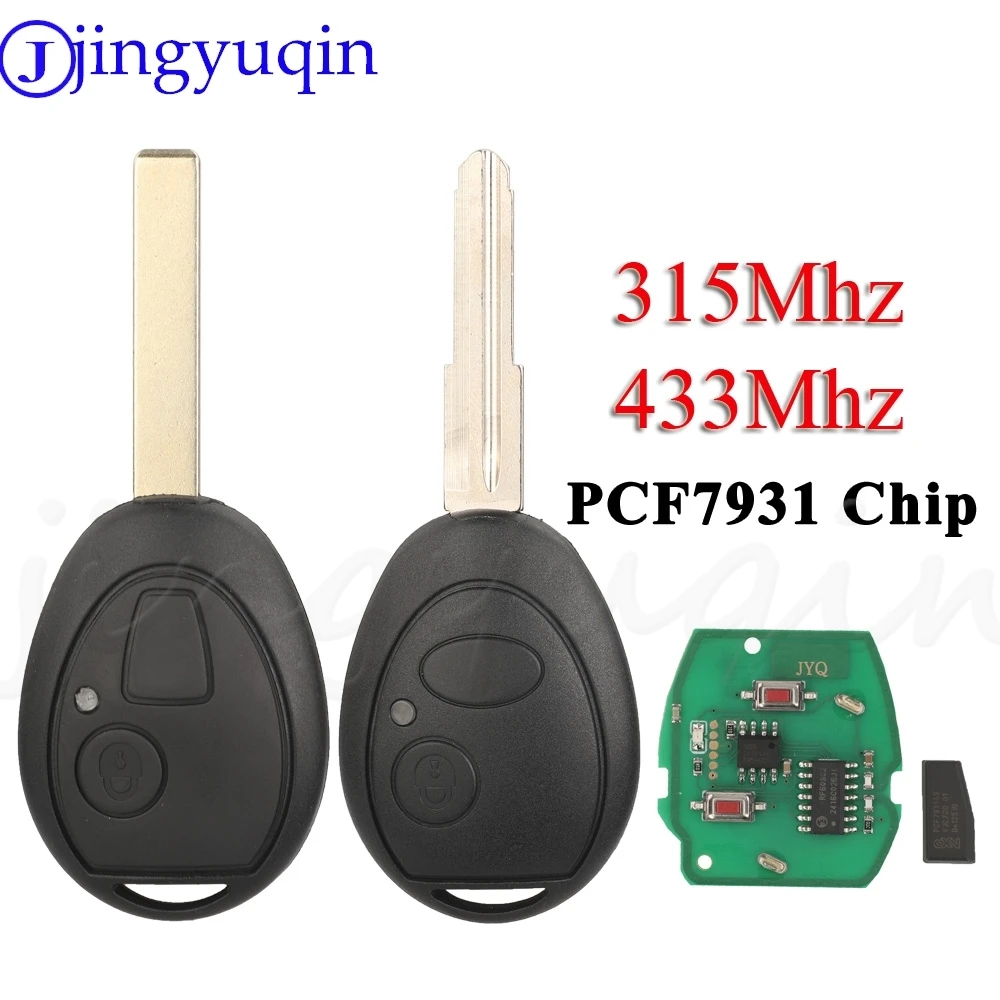 Jingyuqin 2-кнопочный дистанционный ключ от автомобиля 315/433 МГц PCF7931 для BMW Mini Cooper R53 R50