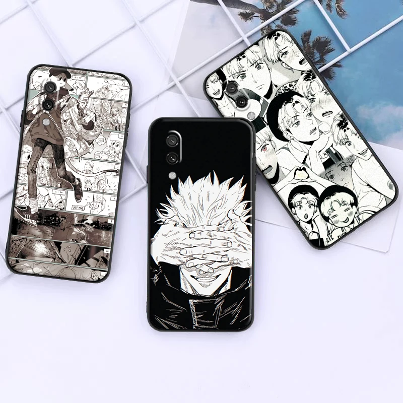 

Cartoon Anime For Xiaomi Redmi 10 Note 9 10 Pro 5G 9T 10S Phone Case Soft Silicone Cover Black Carcasa Liquid Silicon Back
