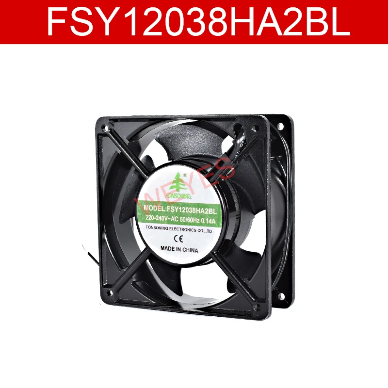 

New Cooler FSY12038HA2BL 12038 120*120*38mm 220V~240V~AC 50/60Hz 0.14A Two Lines Cooling Fan