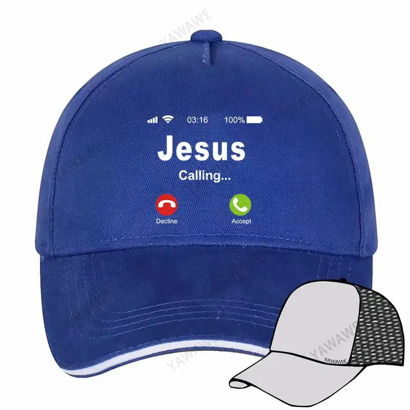 

cotton unisex Adjustable Baseball Cap Jesus is Calling Christian Man Women Summer Hat drop shipping