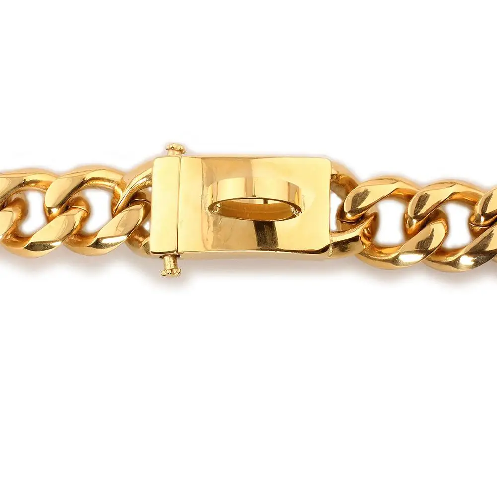 Собачий ошейник из нержавеющей стали прогулочная цепь безопасная Пряжка жгут