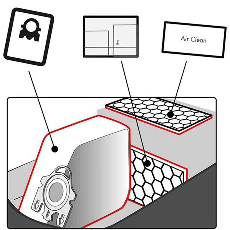 3 фильтра HEPA для пылесоса Miele Compact C2 &amp C1 SF-HA 50 S4000 и очистки воздуха двигателя S2