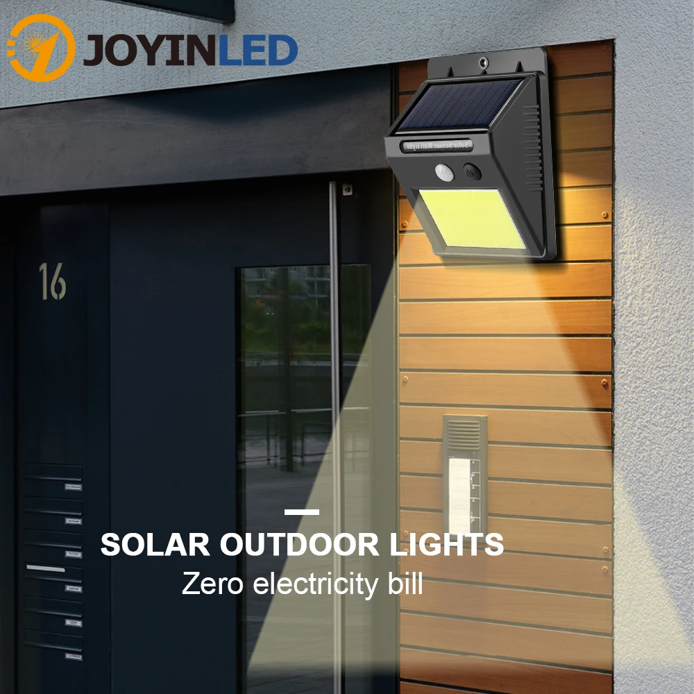 

Solar Lights Outdoor Motion Sensor Spot Lights Outdoors Led Outdoor Spotlight for Street Wall Garden Fence Garage Yard Lamp