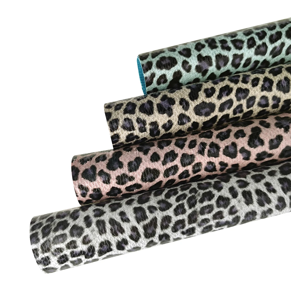 

Leopard Print Faux Leather Sheet Glitter A4-12pcs Synthetic Fabric Roll for Sewing Bow Earring Craft DIY Material Leatherette