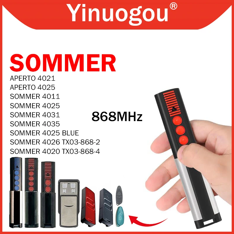

SOMMER пульт дистанционного управления 868 МГц SOMMER 4020 TX03-868-4 4026 TX03-868-2 4011 4025 4031 4035 4021 Пульт дистанционного управления гаражными воротами