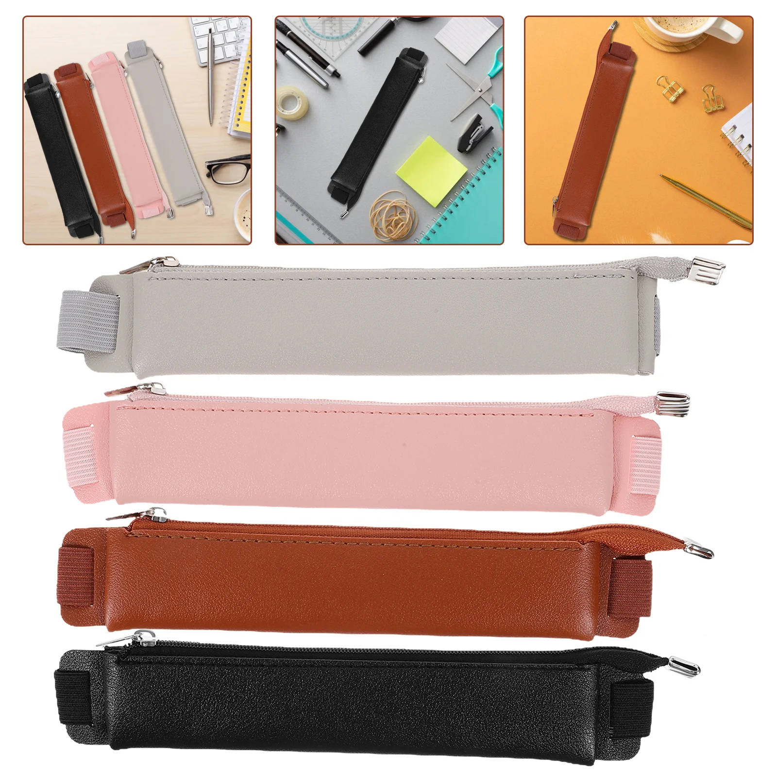 

4 Pcs Pen Stand Notebook Holder Fountain Sleeve Case Elastic Band