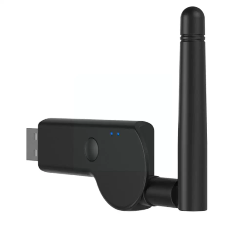 

Bluetooth 5.2 Transmitter 3.5mm Audio Transmitter Low Lantency Wireless Adapter With External Antenna For Tv Pc Speaker I7h7