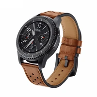 leather strap for samsung galaxy watch 45 46mmgear s3 classicfrontier band 22mm retro wrist bracelet watch band 3pro