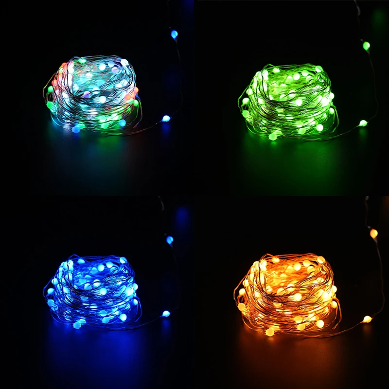 

Rgb-гирлянда светодиодная водонепроницаемая, 12 функций, 10 м