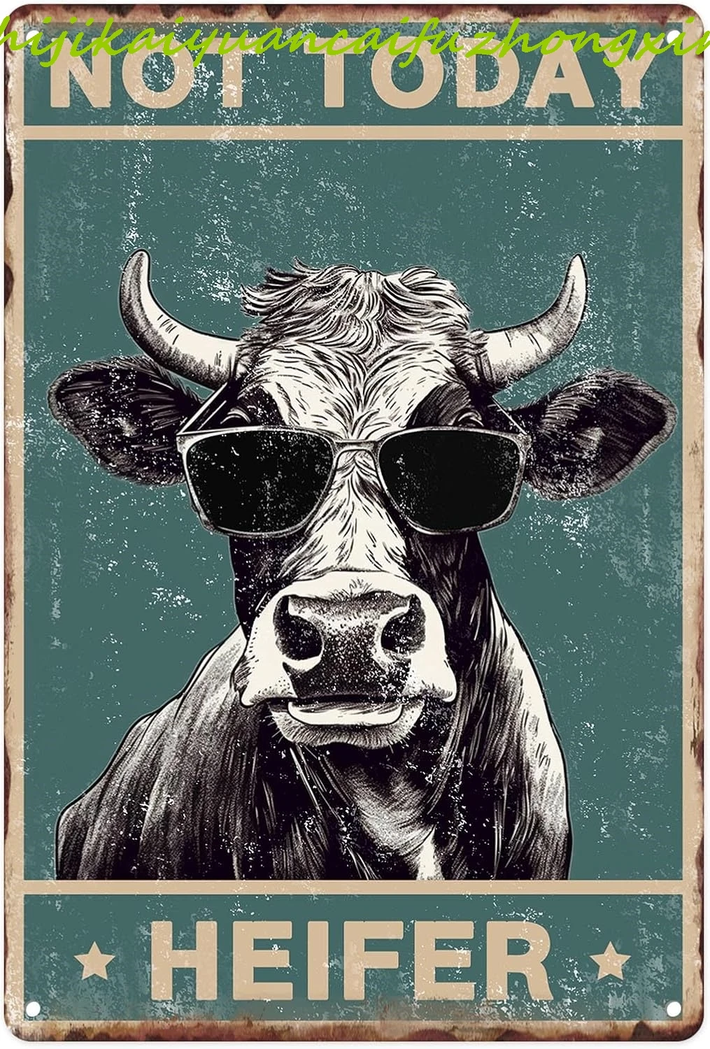 Металлическая вывеска SJKY Sanwarm 8X12 дюймов украшение в виде коровы Not Today Heifer Milk Cow