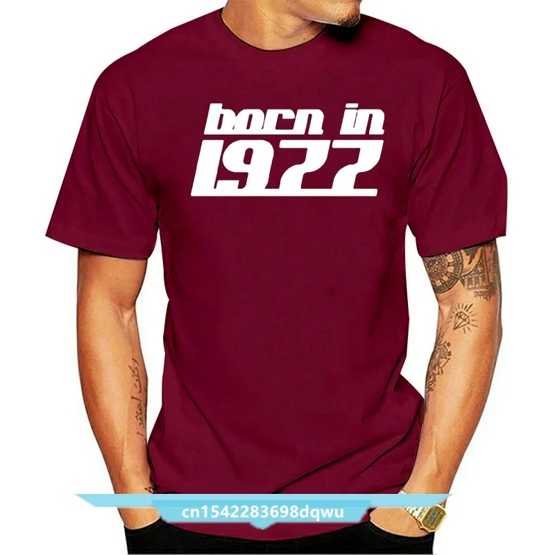 

Men's Born In 1977 T Shirt Customize Cotton O-Neck Normal Sunlight Funny Spring Autumn Original Shirt