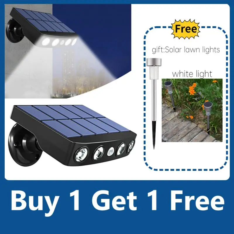 

Powerful Solar Powered Led Wall Light Outdoor Motion Sensor Waterproof Lighting For Garden Garage Yard Street Lamps Warm White