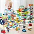 2-8 автомобиль Железнодорожный трек игрушки для детей Монтессори гоночные автомобили механическое приключение мозг настольная игра для мальчиков девочек рождественские подарки