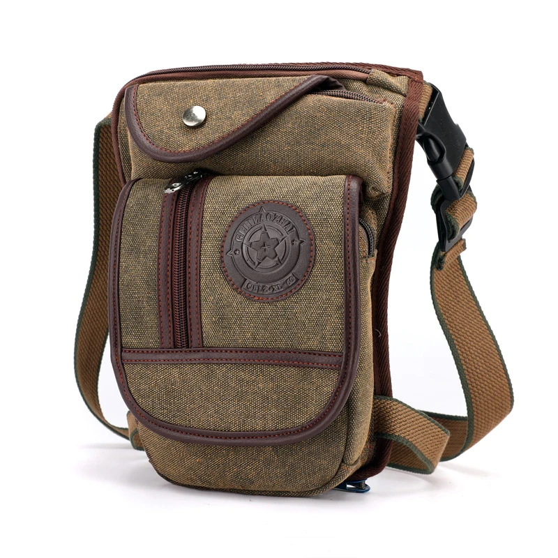 

Мужская парусиновая сумка с заниженной ногой, мотоциклетные многофункциональные сумки-мессенджеры на плечо, пояс на пояс, поясная сумка