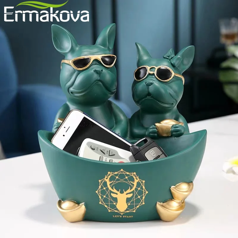 ERMAKOVA креативная полимерная статуя возлюбленного бульдога собаки Скульптура